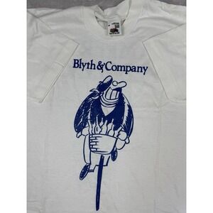 Blyth‎ & Company Shirt Mens Small White Restaurant Vtg 90s Double Sided Italian